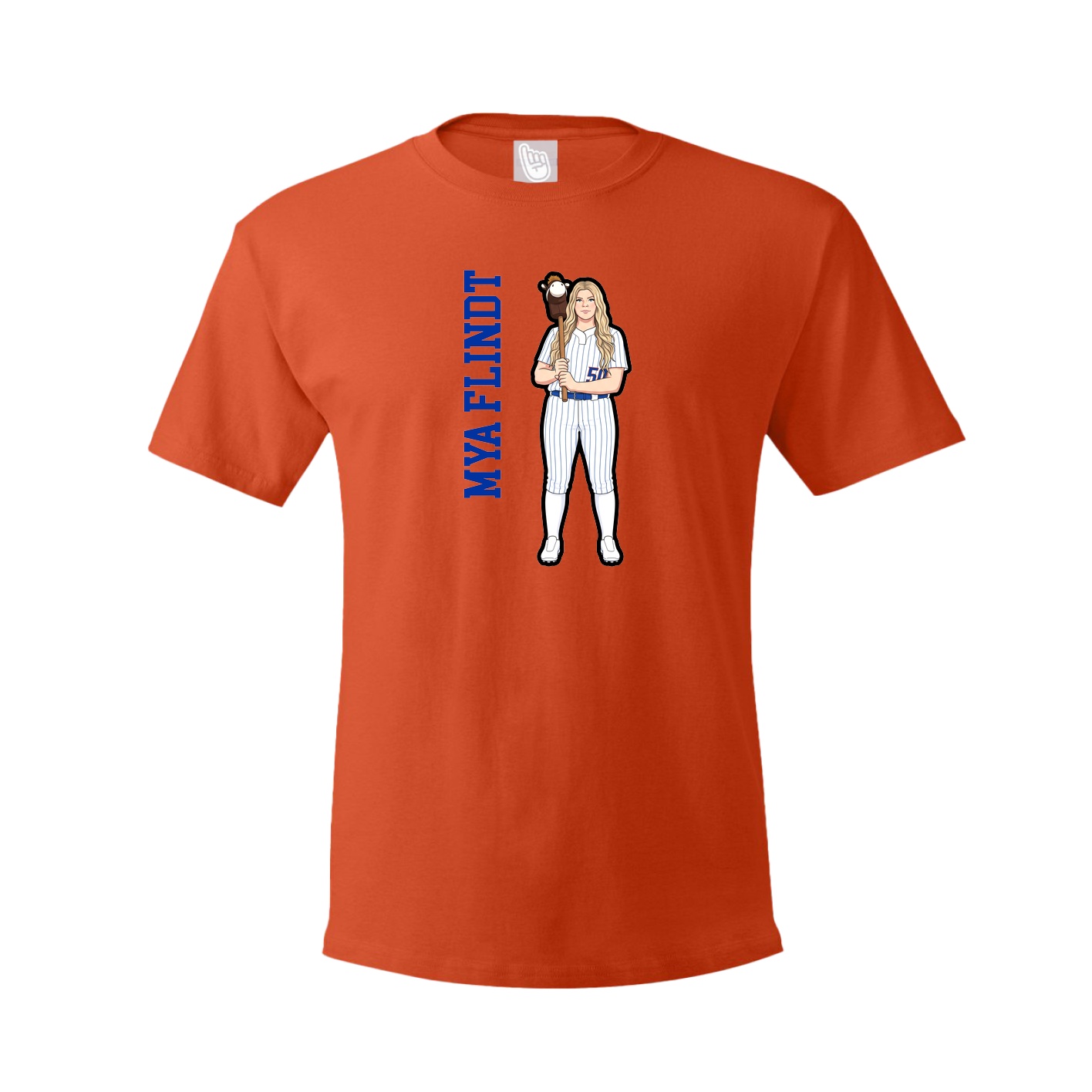Tee — Name Vertical in Orange