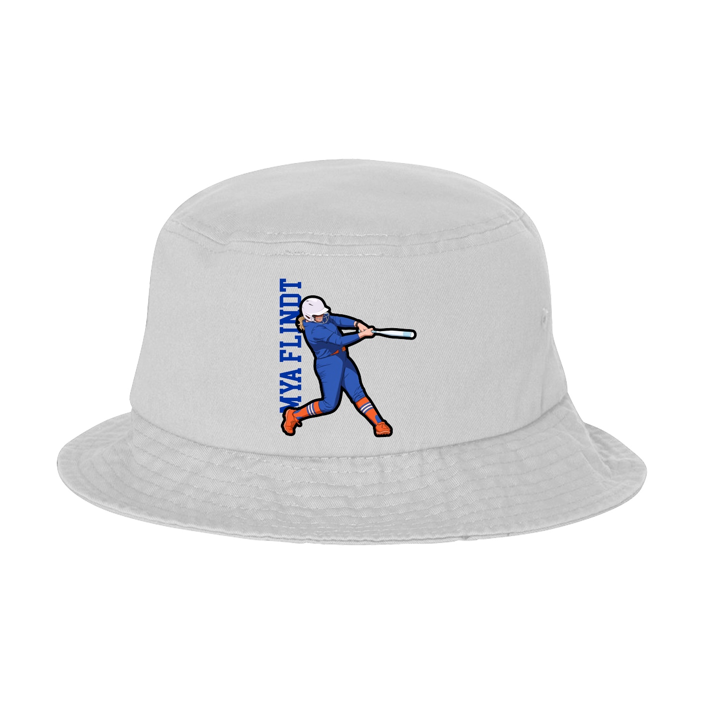 Bucket Cap — Name Vertical in White