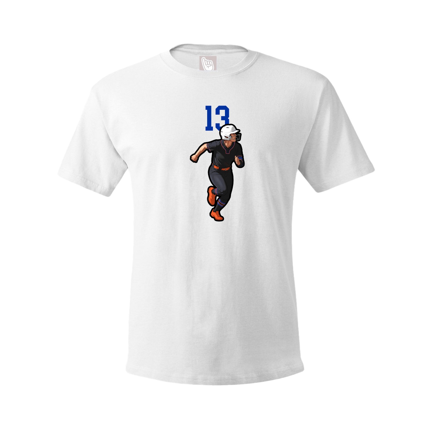 Youth Tee — Number Top in White