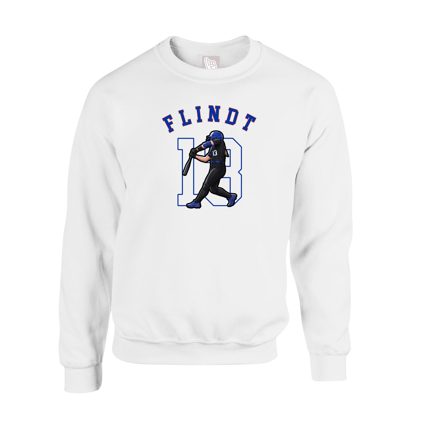 Fleece Crew — Shirsey Arch in White