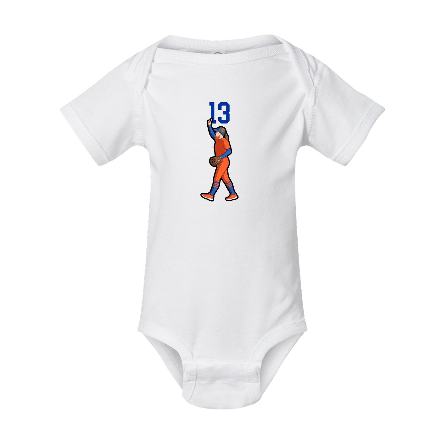 Baby Onesie — Number Top in White