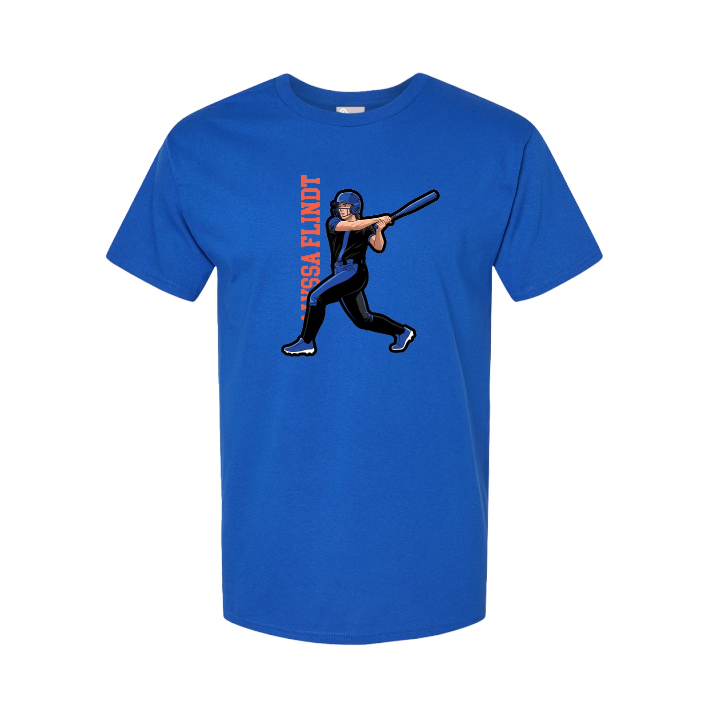 Youth Tee — Name Vertical in Royal