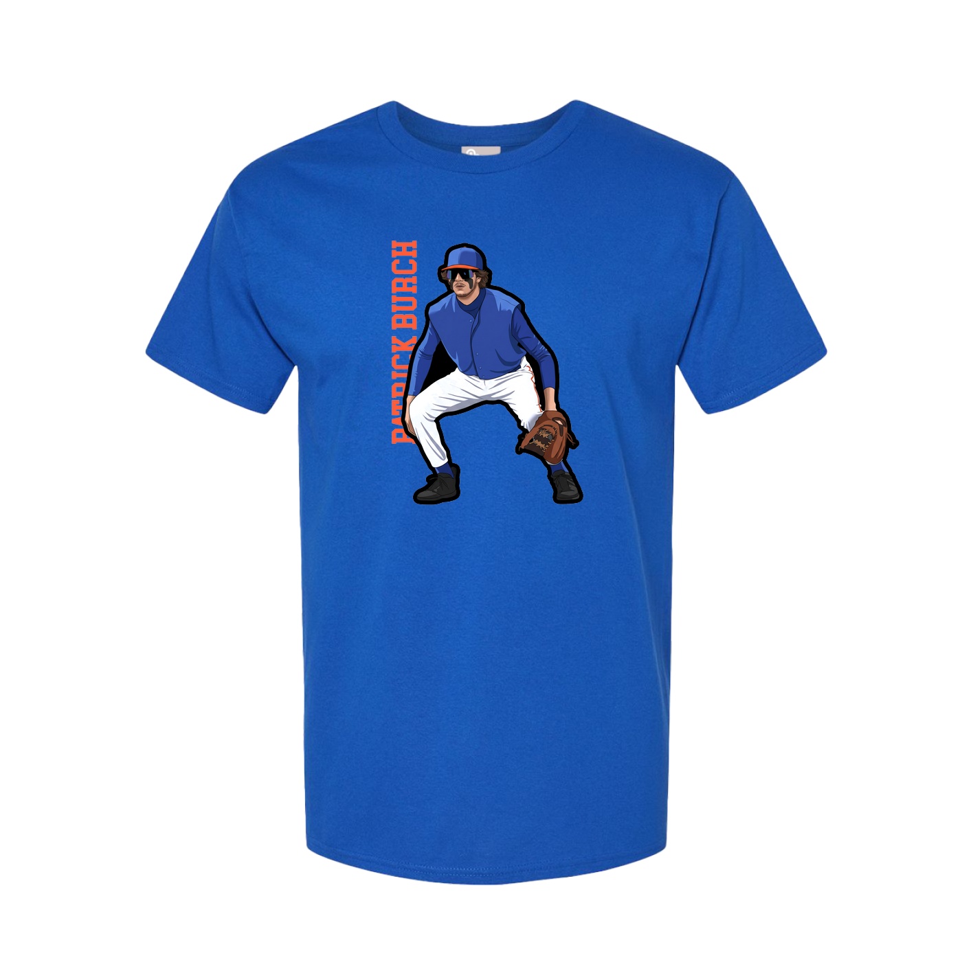 Youth Tee — Name Vertical in Royal