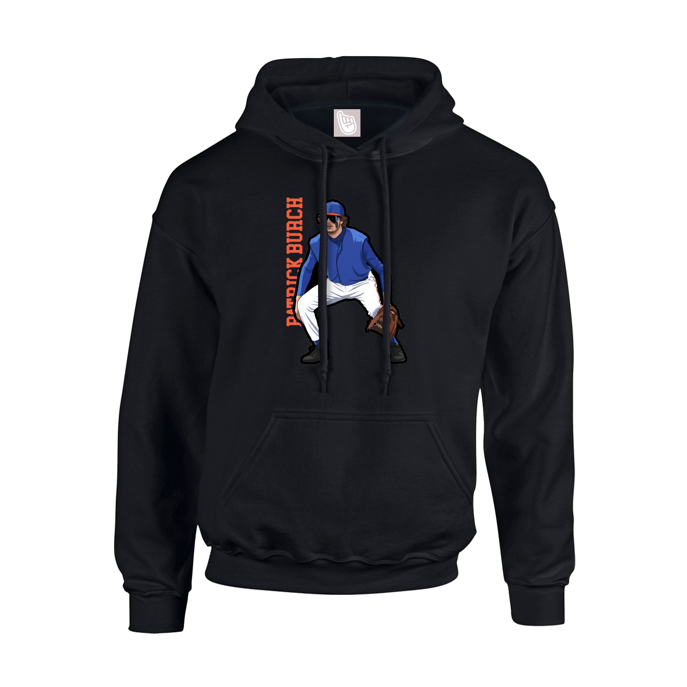 Hoodie — Name Vertical in Black