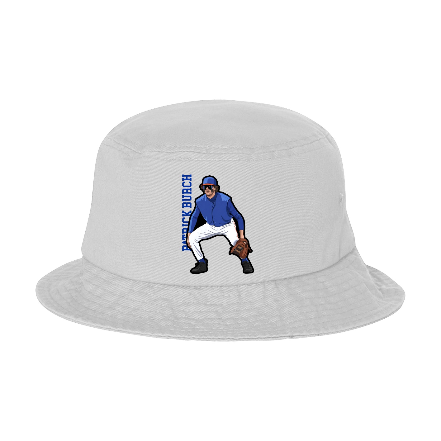 Bucket Cap — Name Vertical in White