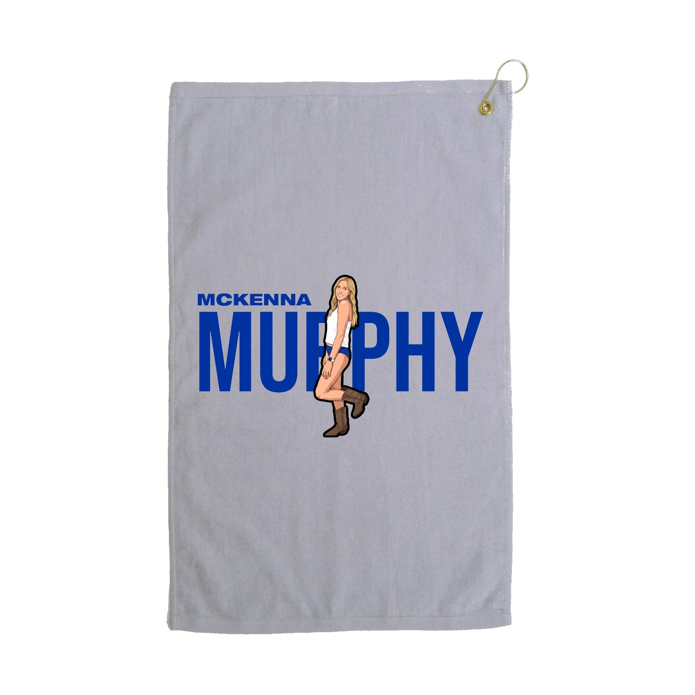 Golf Towel — Player Name in Grey