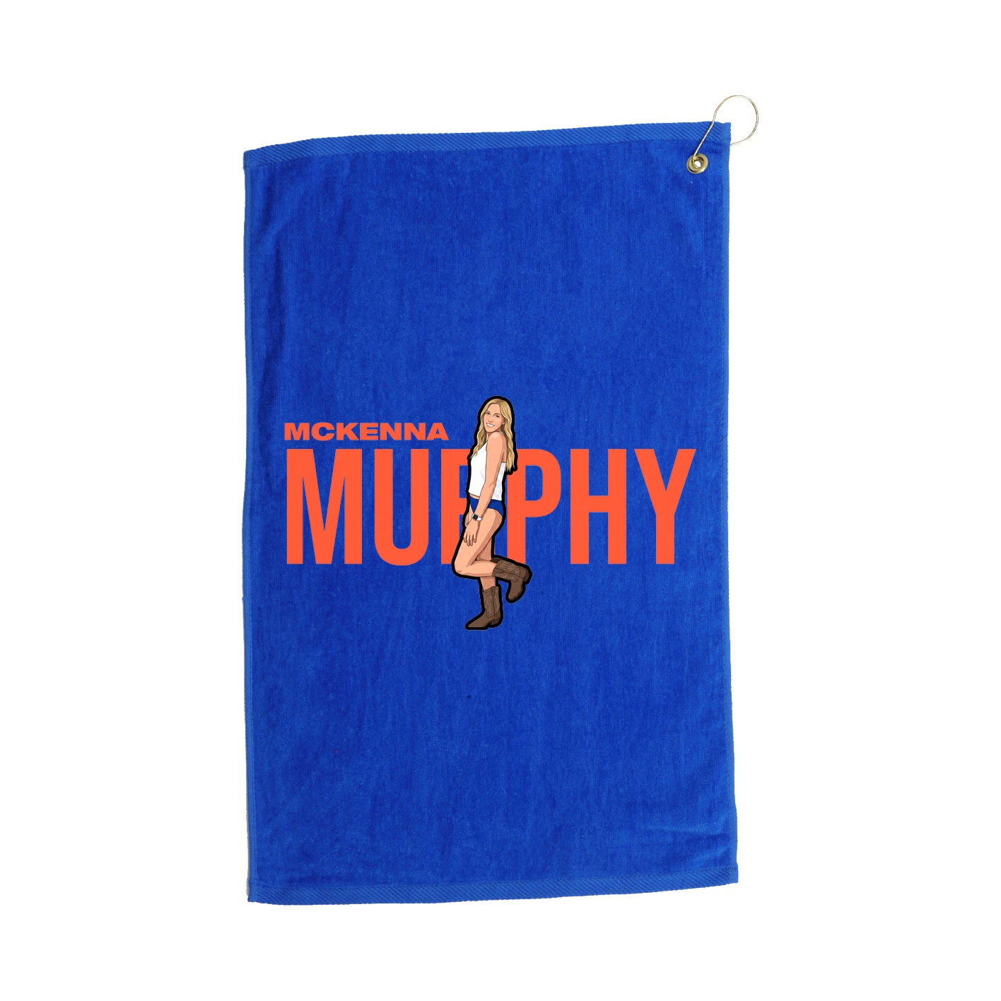 Golf Towel — Player Name in Royal