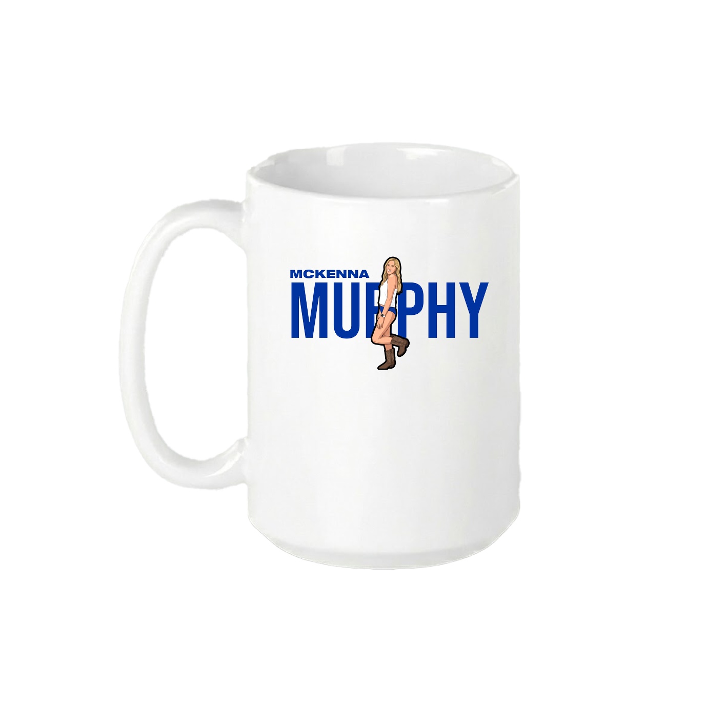 15oz Coffee Mug — Player Name in White