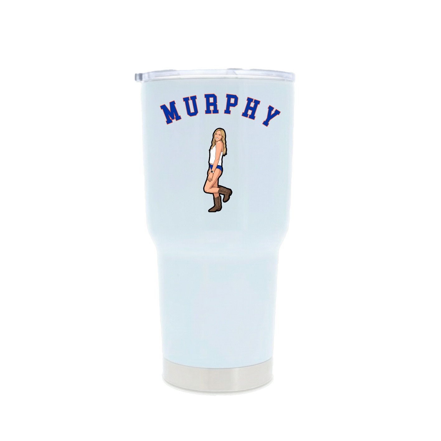 30oz Stainless Steel Tumbler — Shirsey Arch in White
