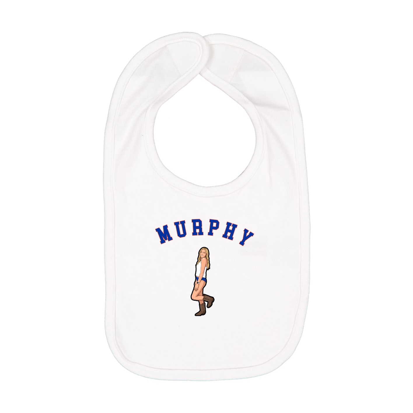 Infant Bib — Shirsey Arch in White