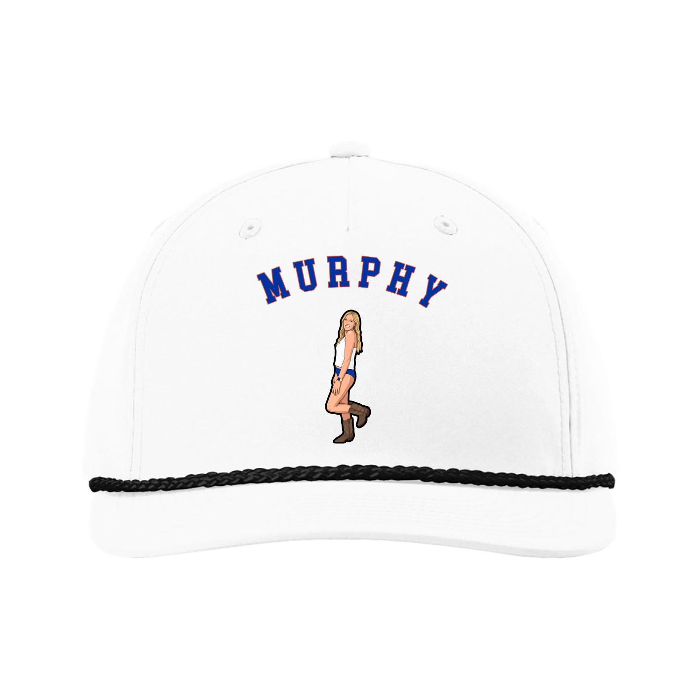 Five-Panel Classic Rope Cap — Shirsey Arch in White