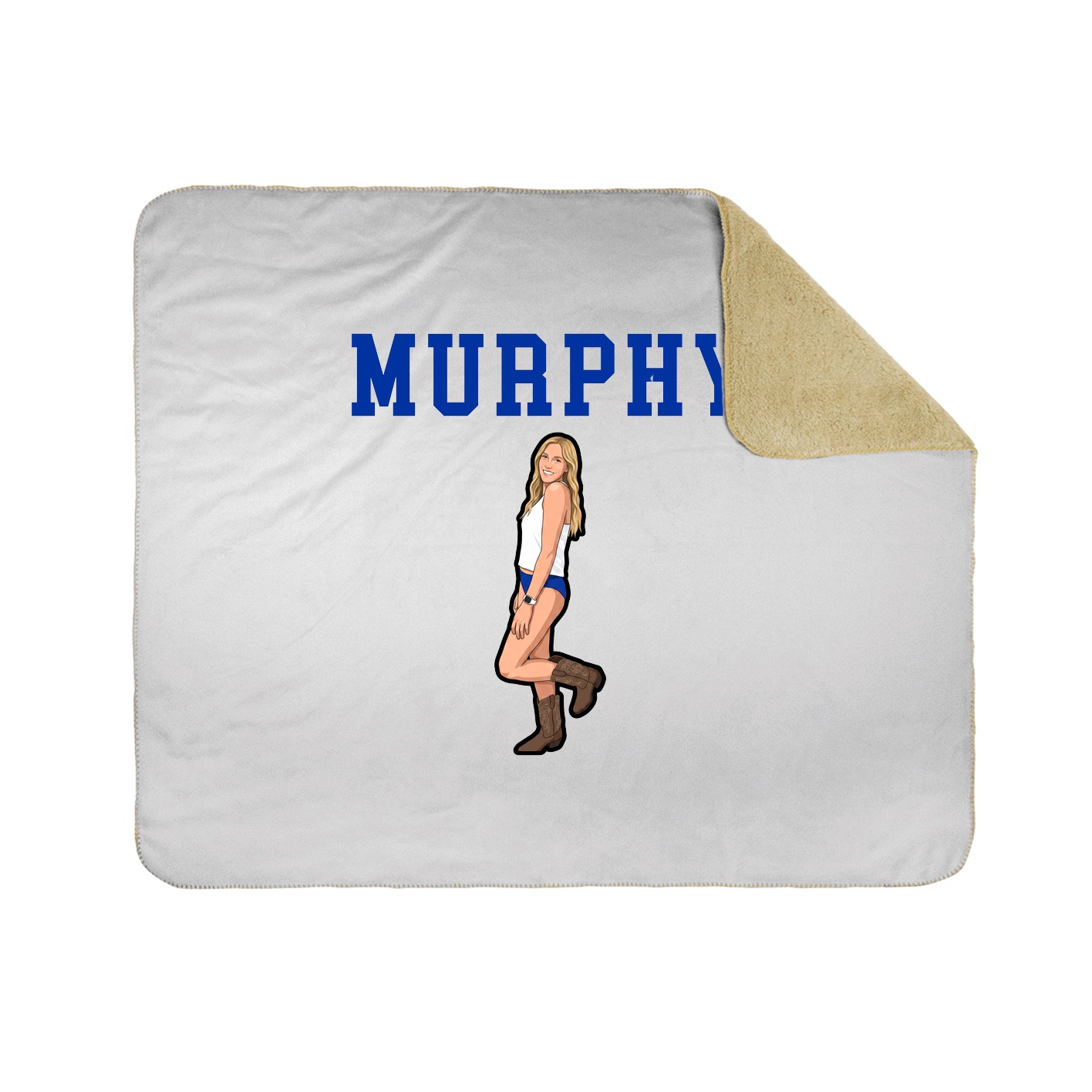 Throw Blanket — Shirsey in White