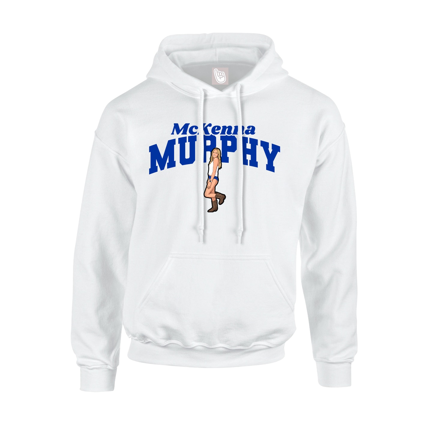 Youth Hoodie — Signature Arch in White