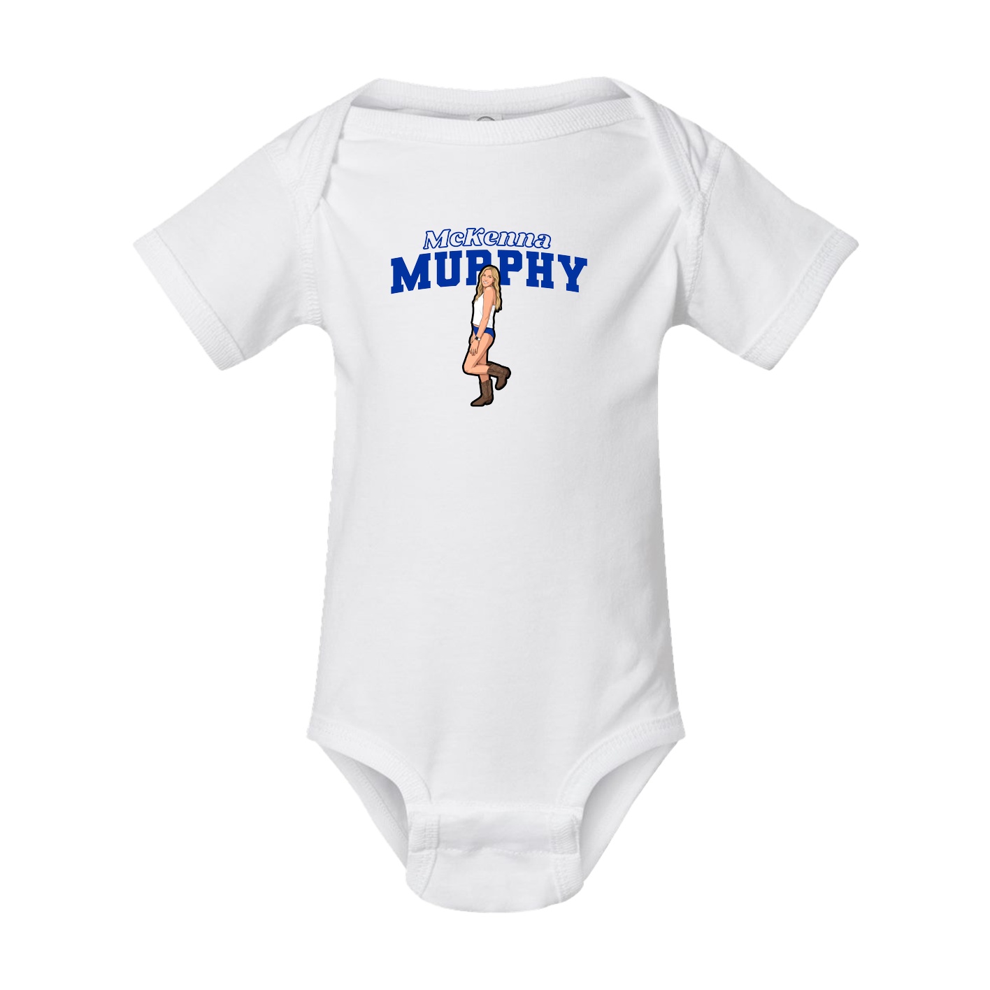 Baby Onesie — Name Arch in White