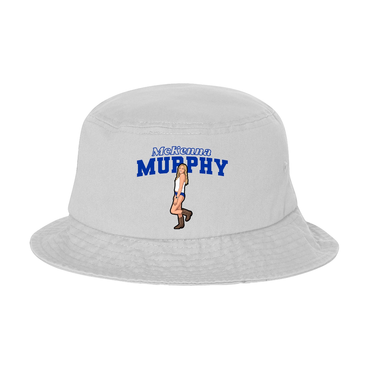 Bucket Cap — Name Arch in White