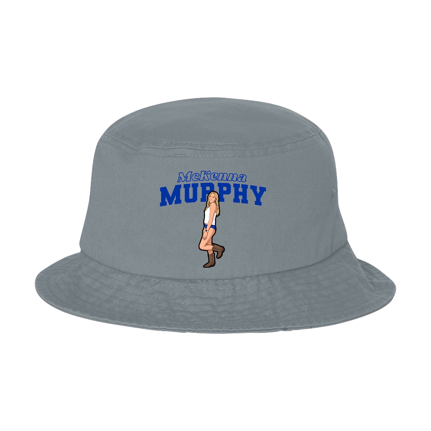 Bucket Cap — Name Arch in Grey