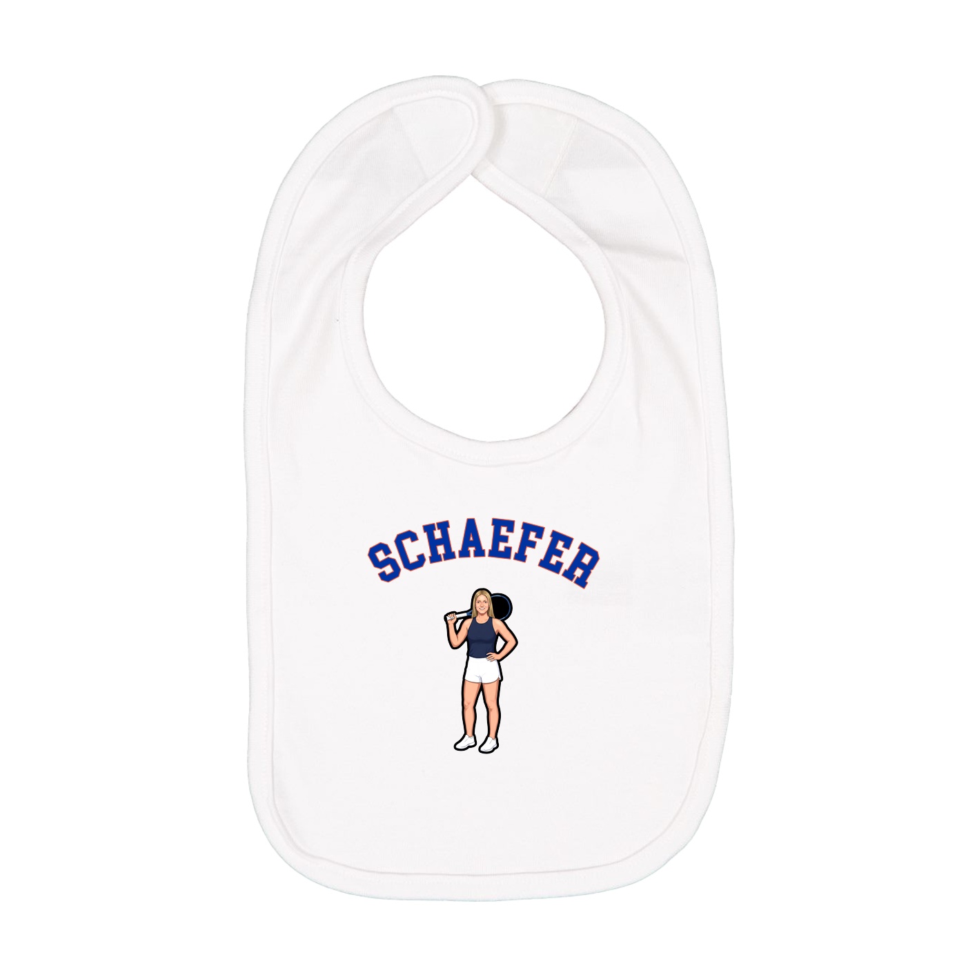 Infant Bib — Shirsey Arch in White