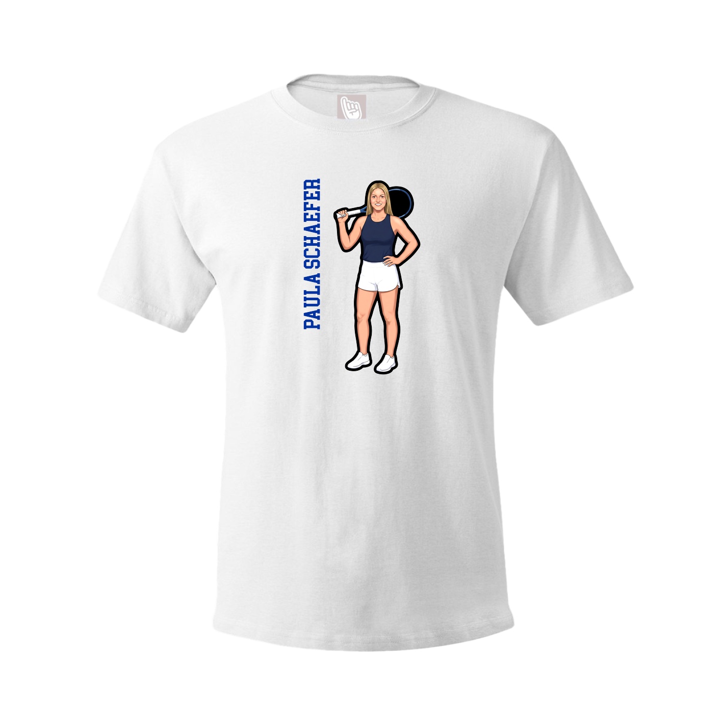 Tee — Name Vertical in White
