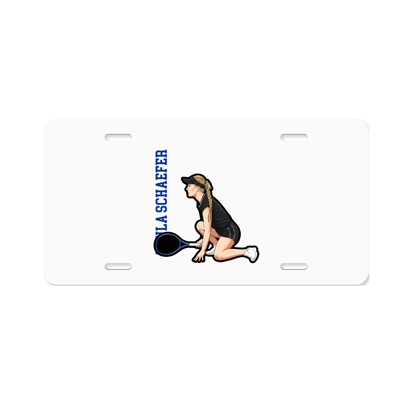 License Plate — Name Vertical in Classic