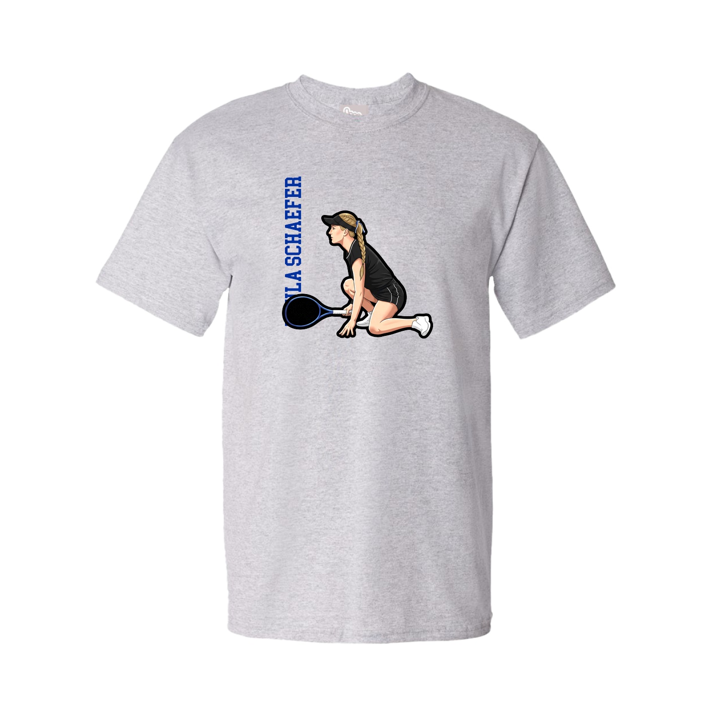 Tee — Name Vertical in Grey