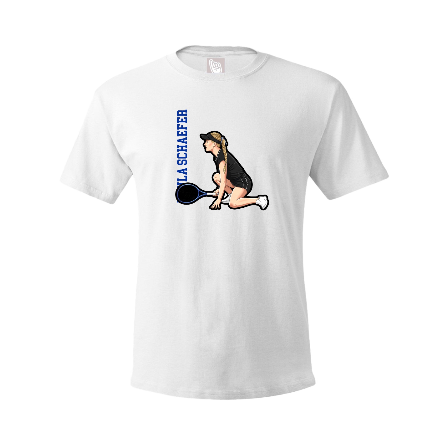 Youth Tee — Name Vertical in White