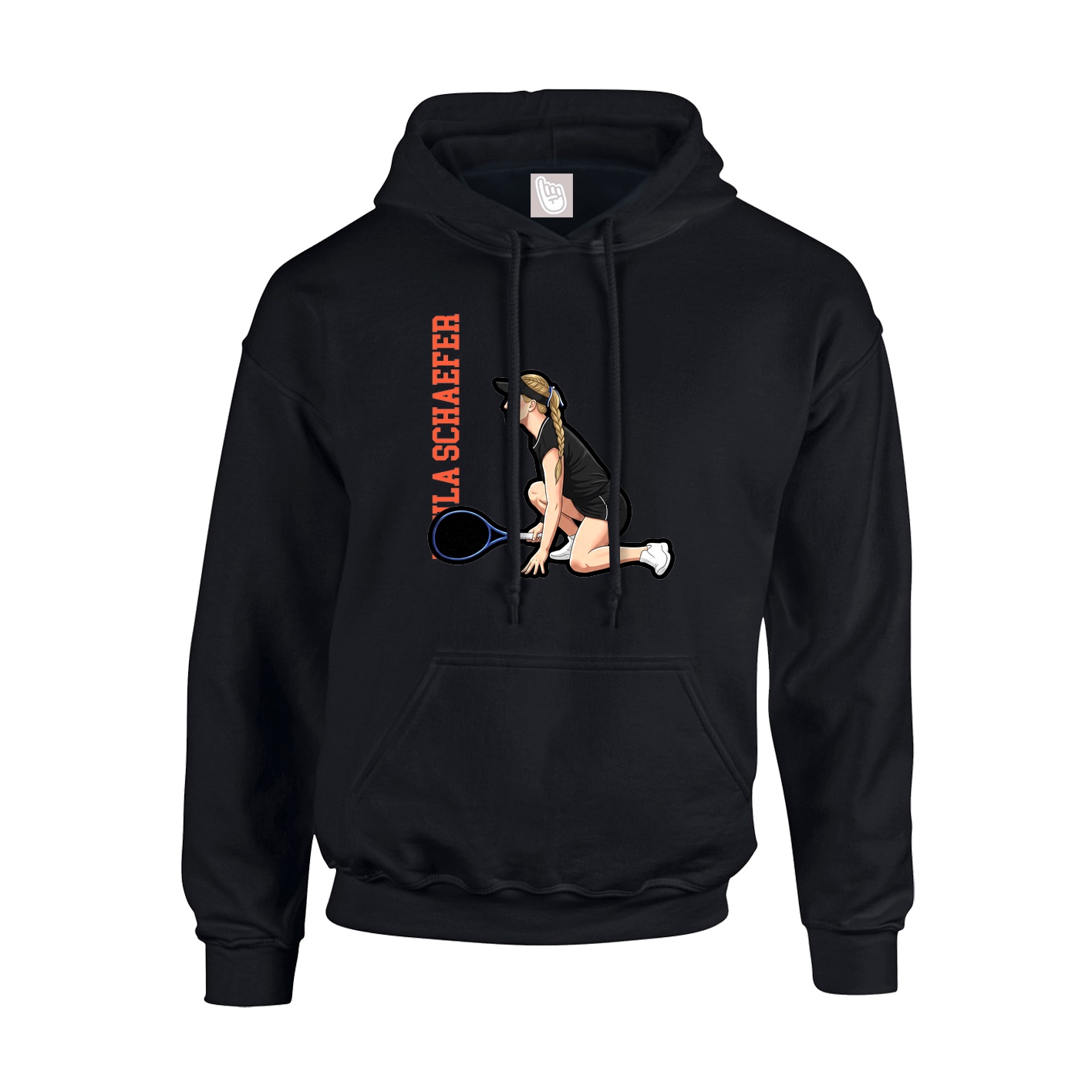 Youth Hoodie — Name Vertical in Black
