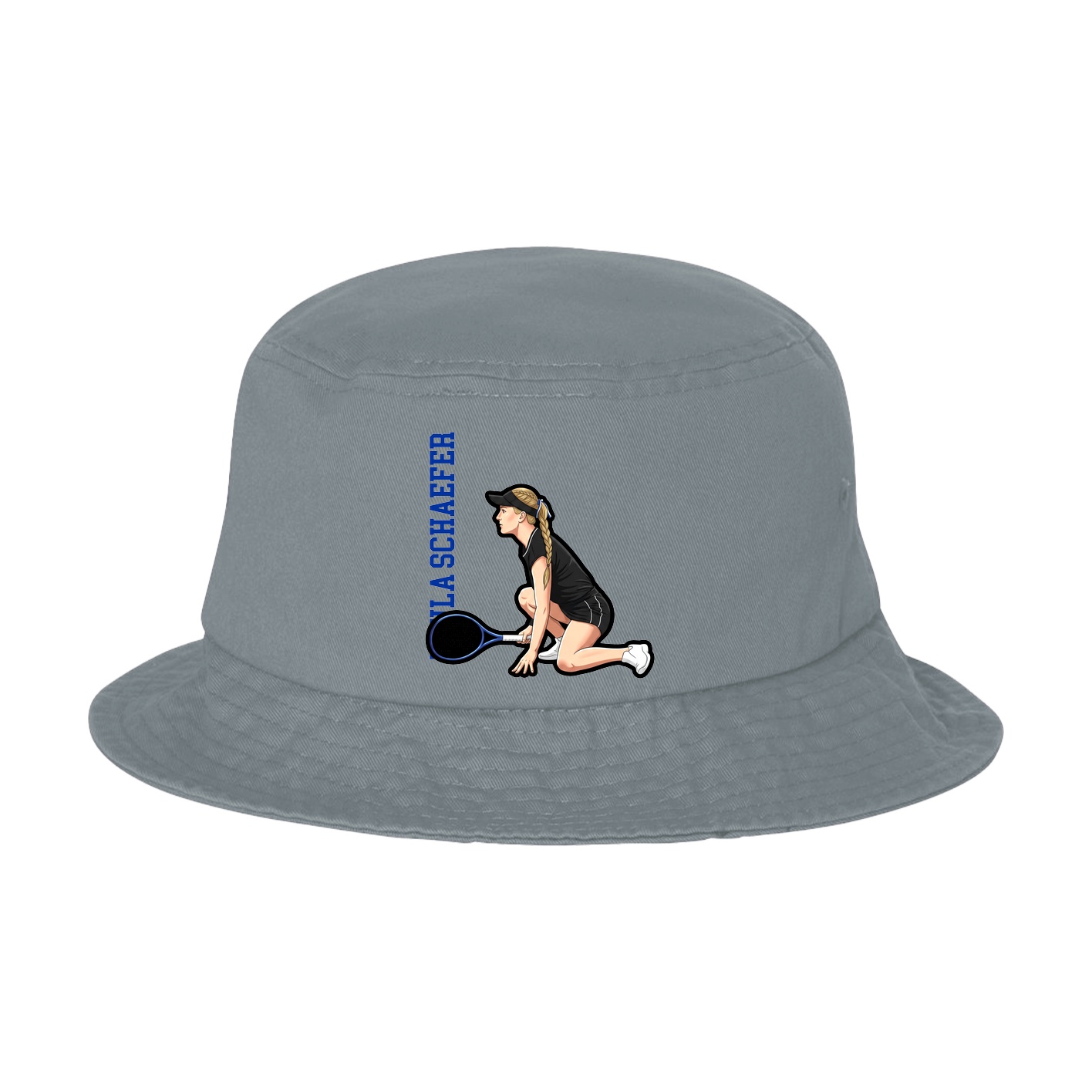 Bucket Cap — Name Vertical in Grey