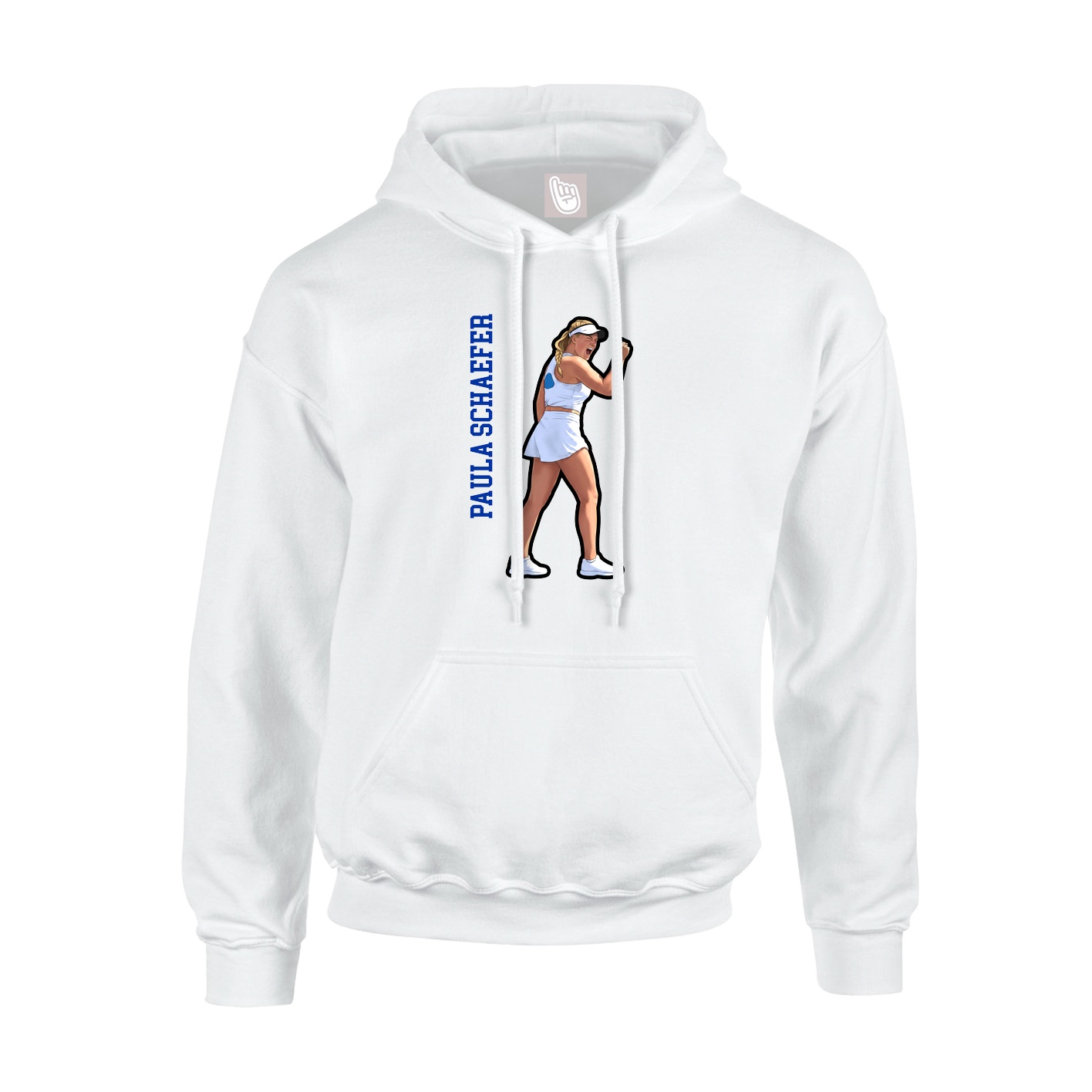Youth Hoodie — Name Vertical in White