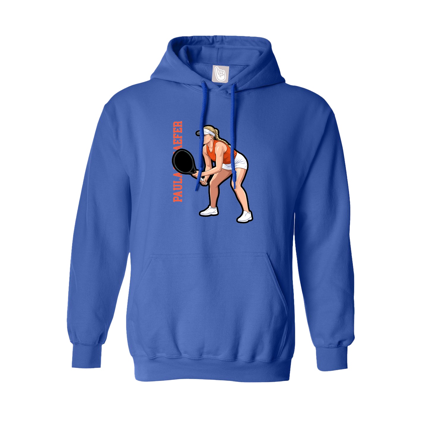 Hoodie — Name Vertical in Royal