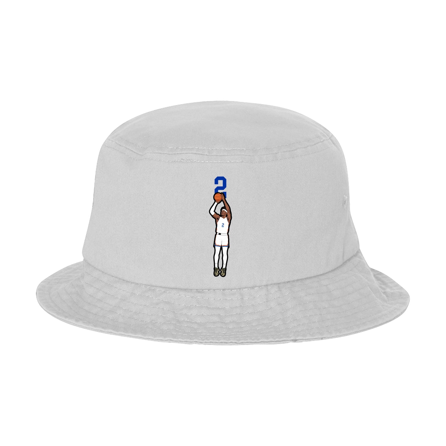 Bucket Cap — Number Top in White