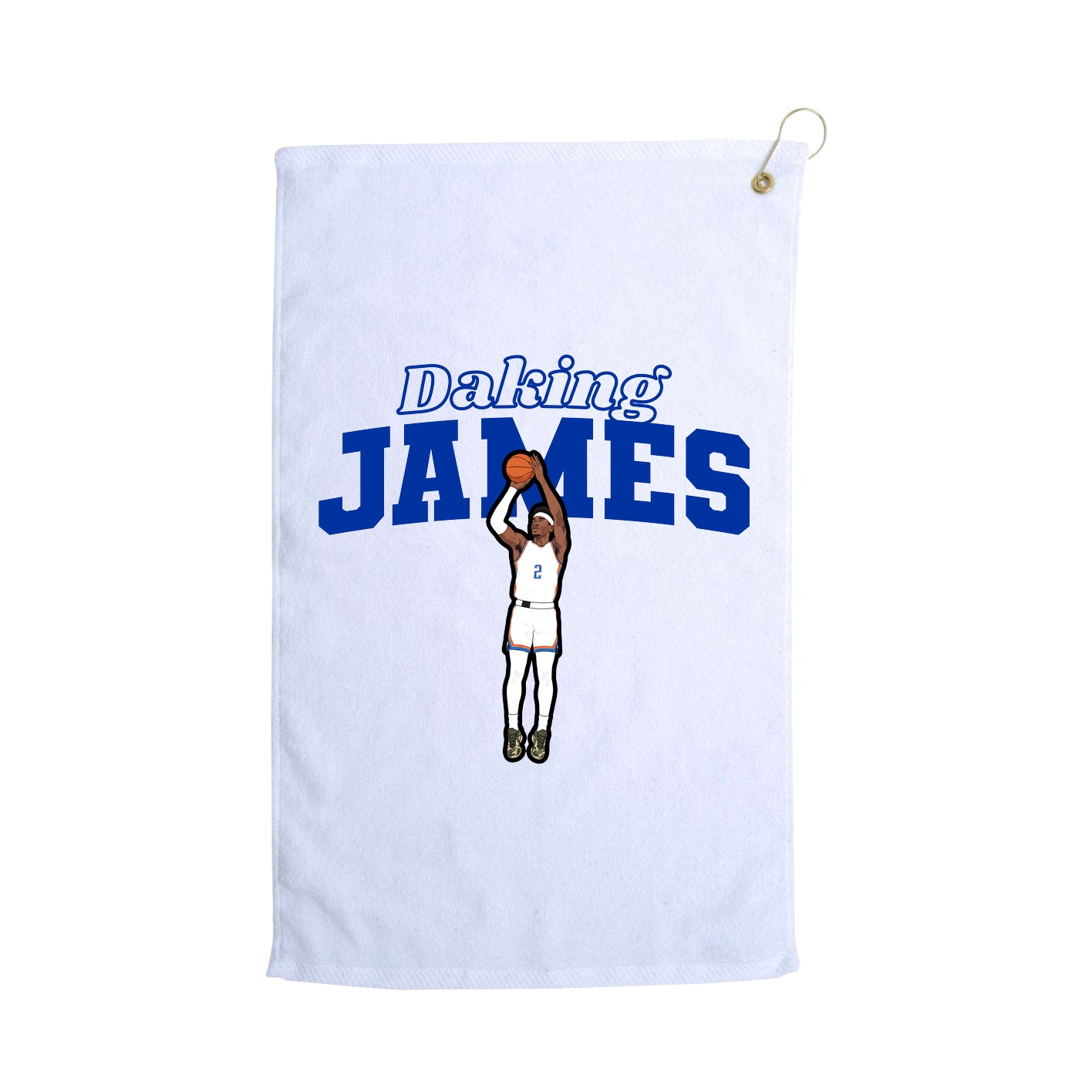 Golf Towel — Name Arch in White