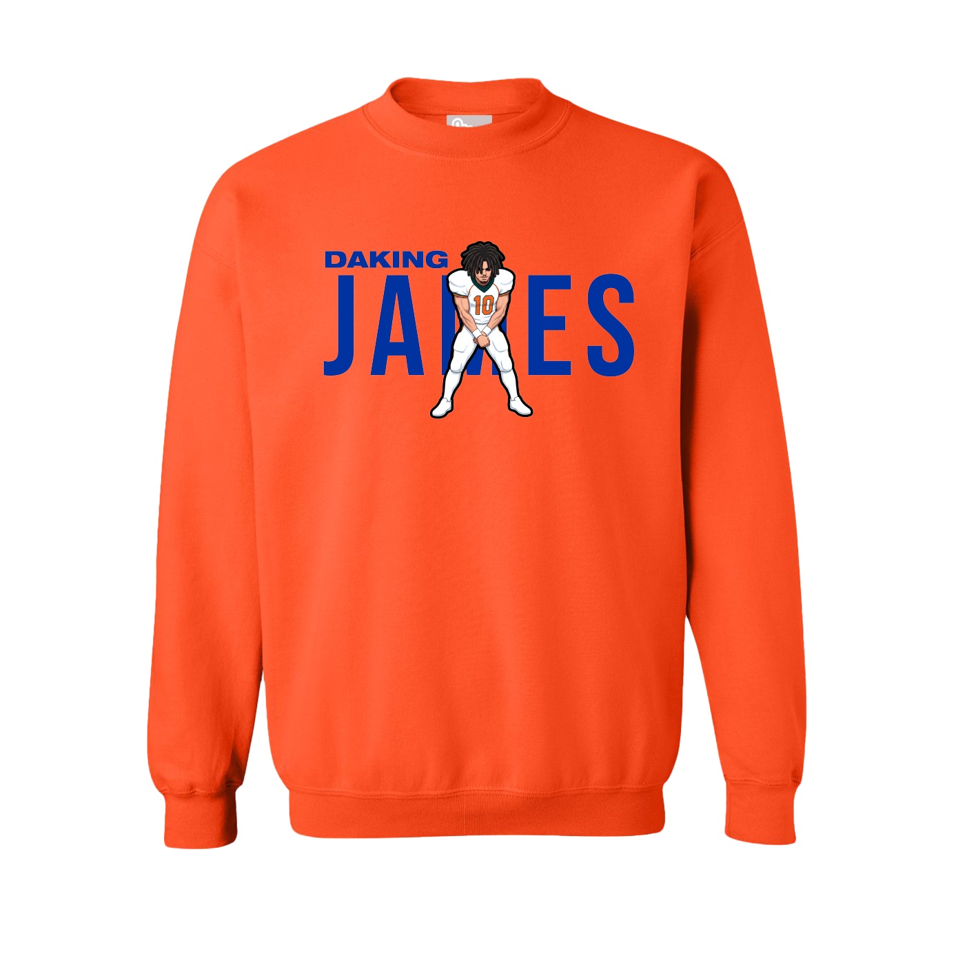 Fleece Crew — Player Name in Orange