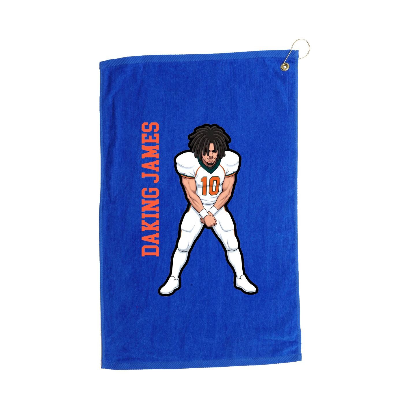 Golf Towel — Name Vertical in Royal