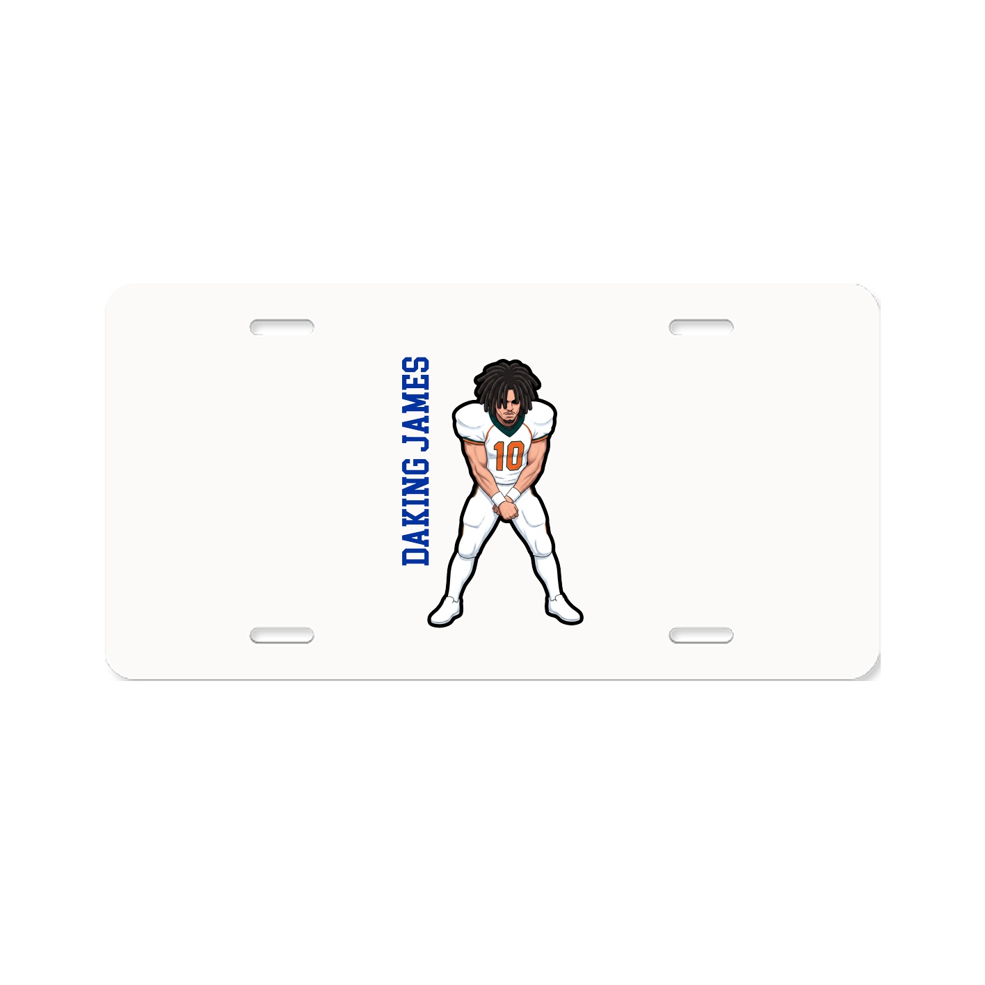 License Plate — Name Vertical in Classic
