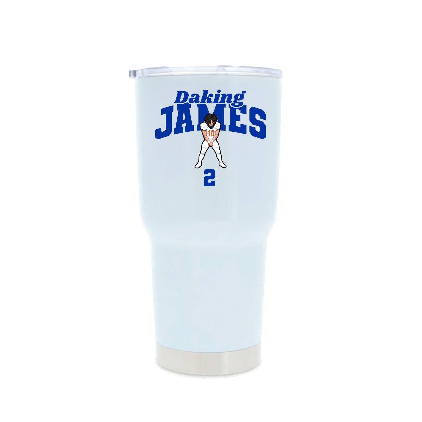 30oz Stainless Steel Tumbler — Signature Arch in White