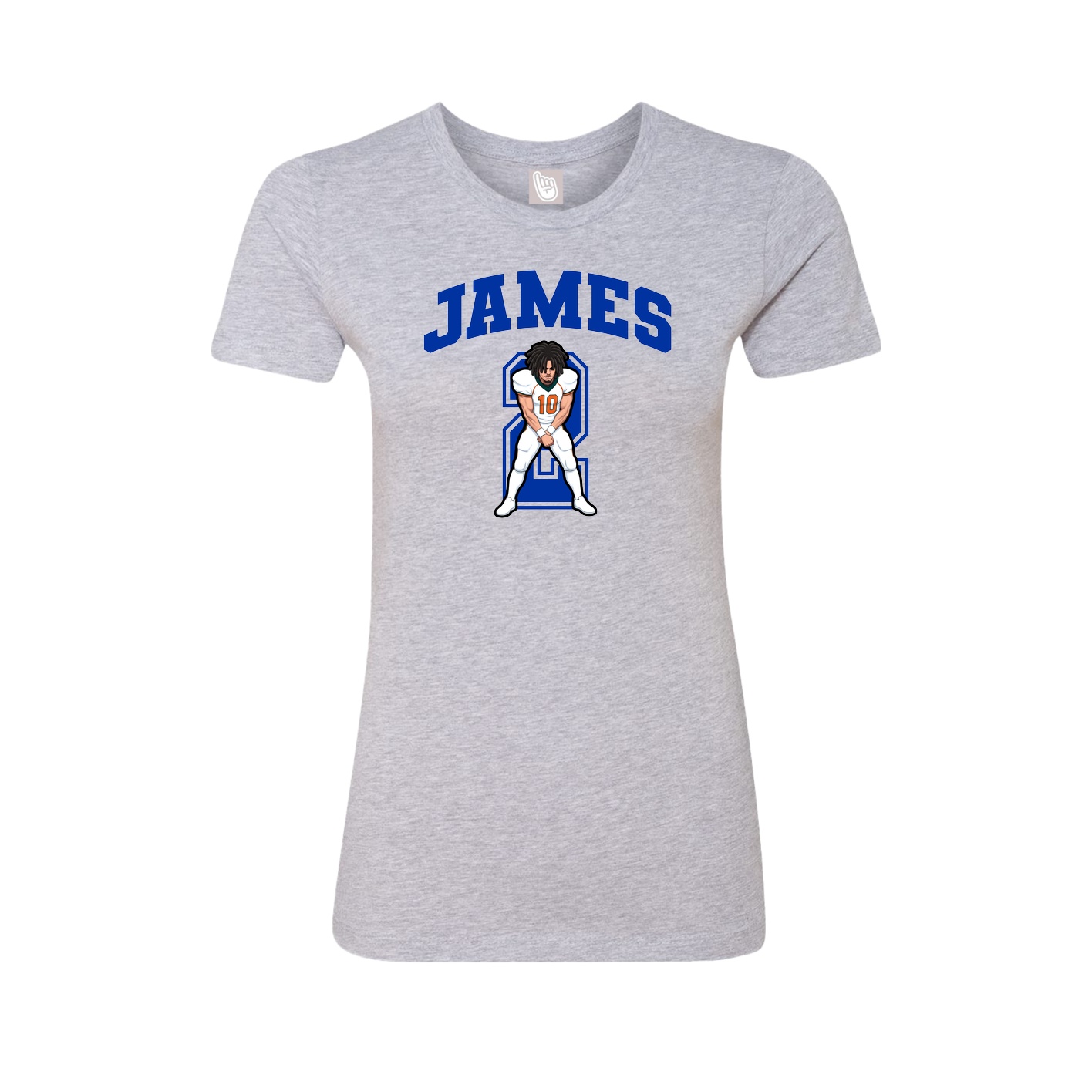 Womens Tee — Number in Grey