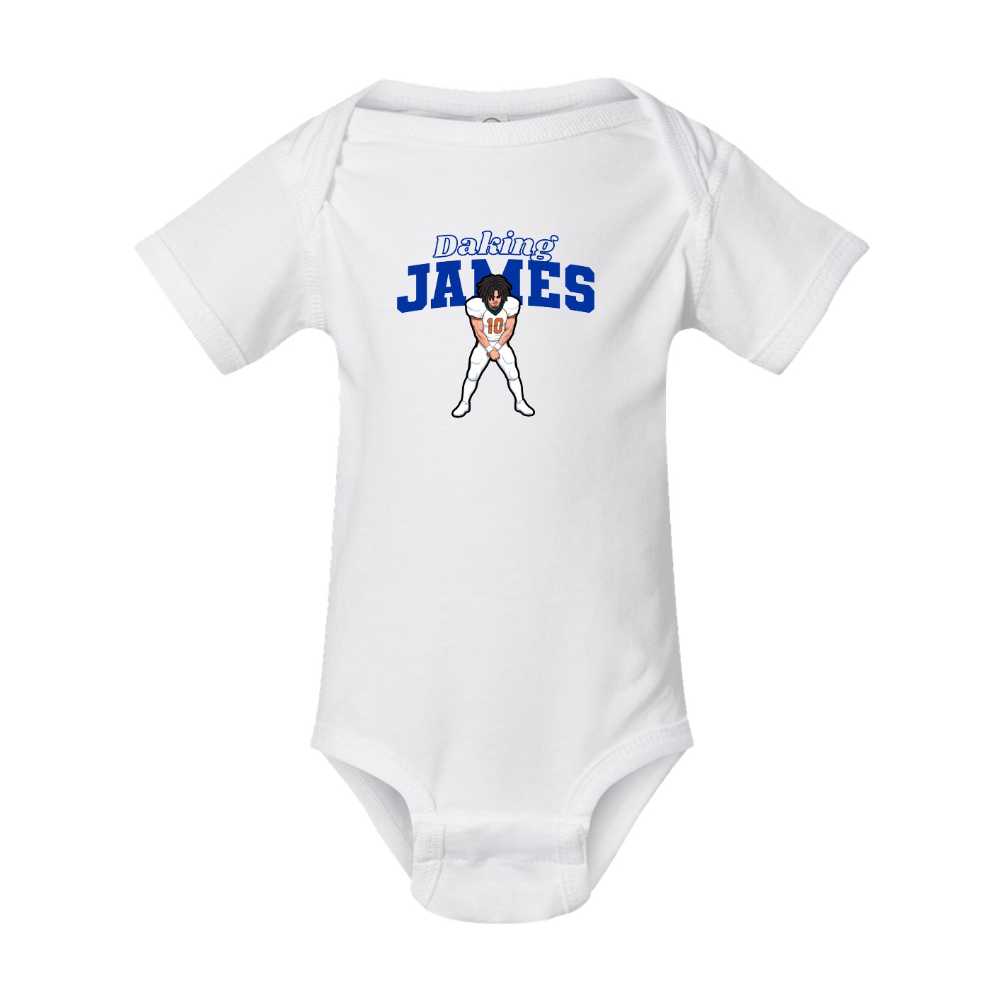 Baby Onesie — Name Arch in White