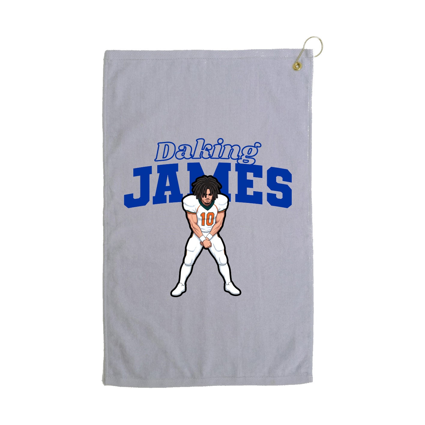 Golf Towel — Name Arch in Grey