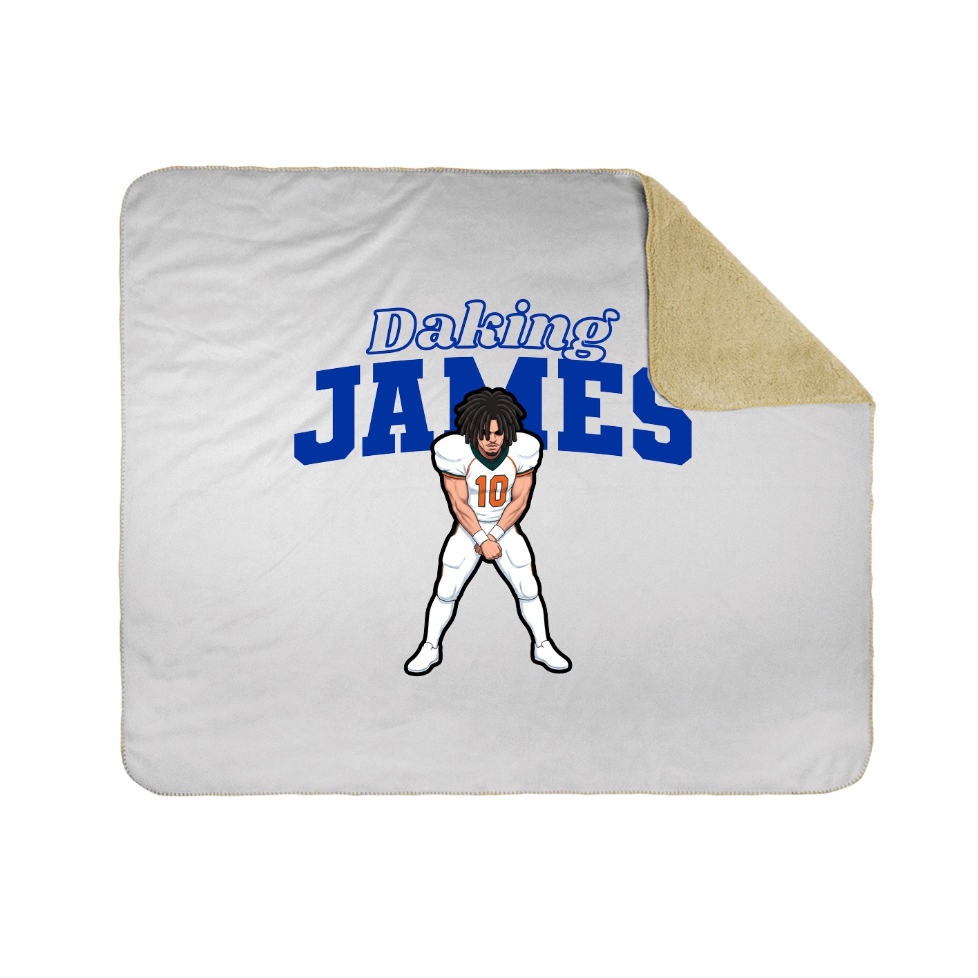 Throw Blanket — Name Arch in White