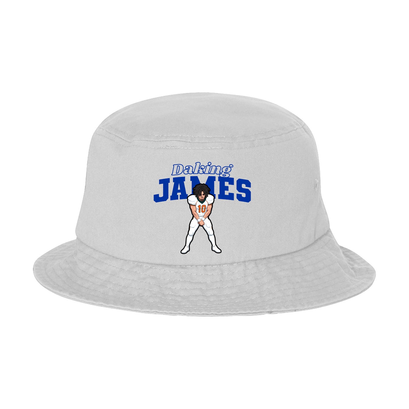 Bucket Cap — Name Arch in White