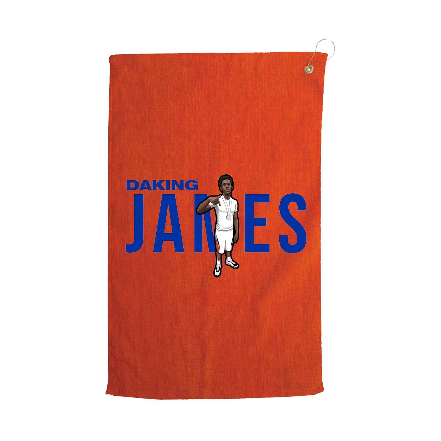 Golf Towel — Player Name in Orange