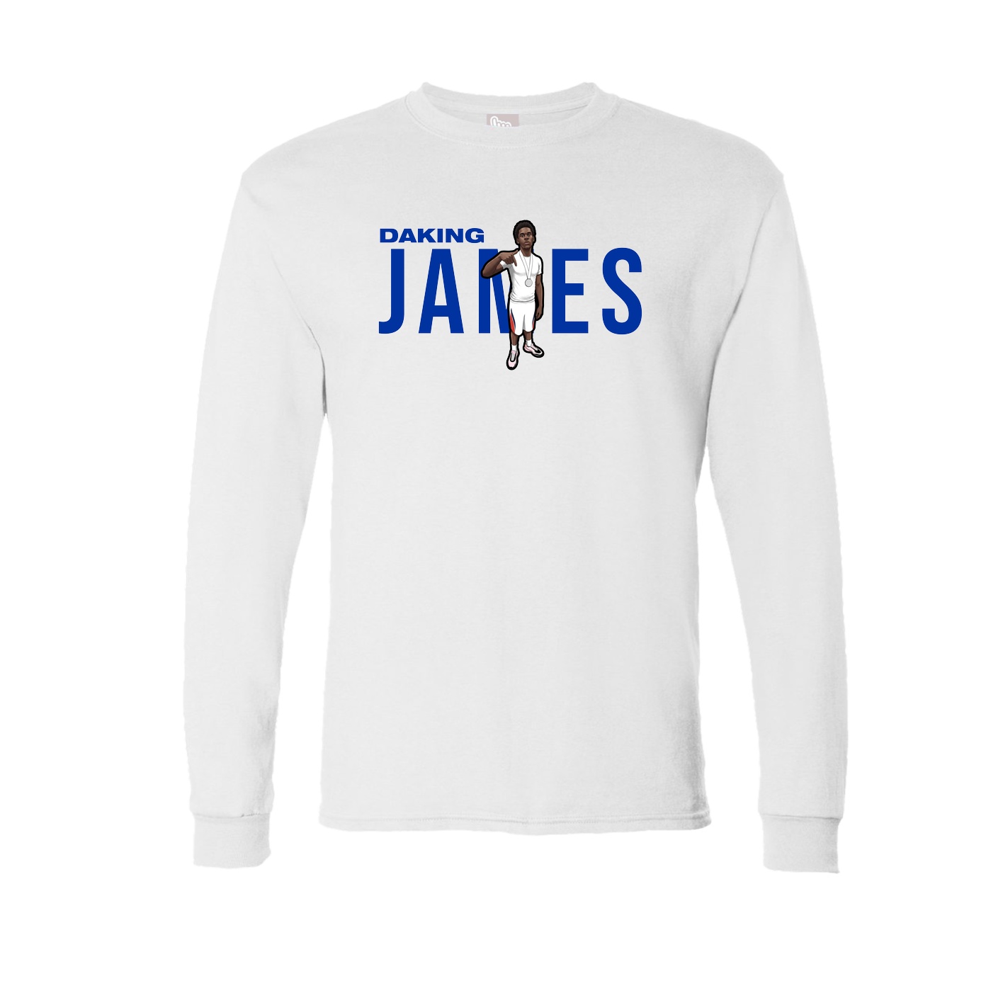 Long Sleeve Tee — Player Name in White