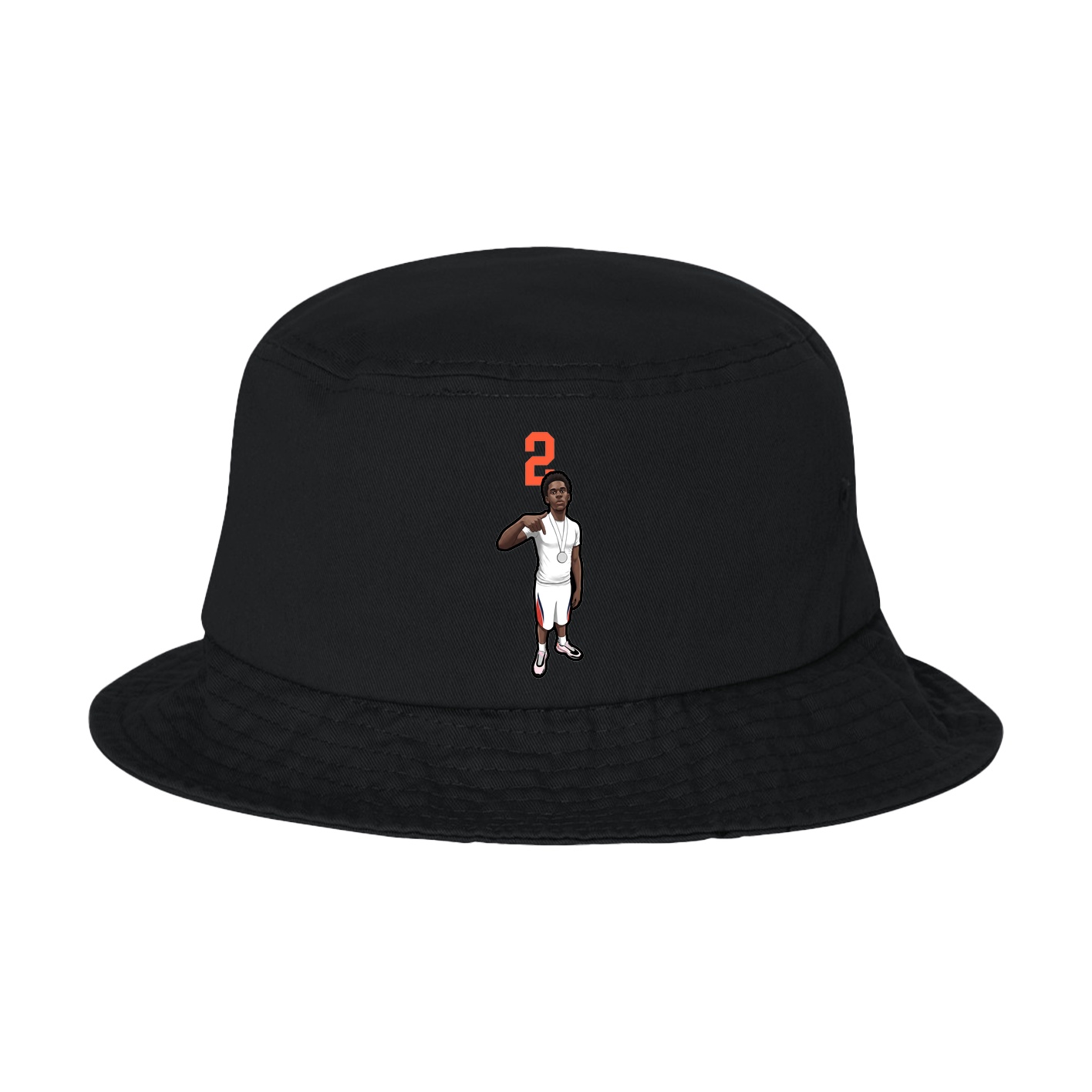 Bucket Cap — Number Top in Black
