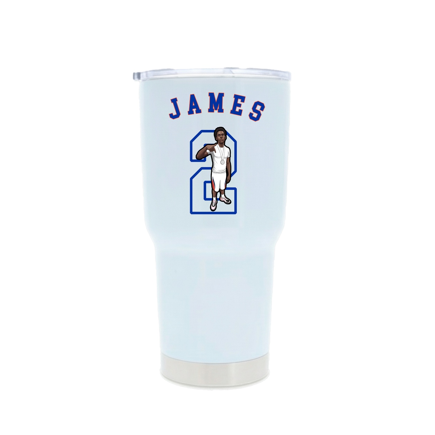 30oz Stainless Steel Tumbler — Shirsey Arch in White