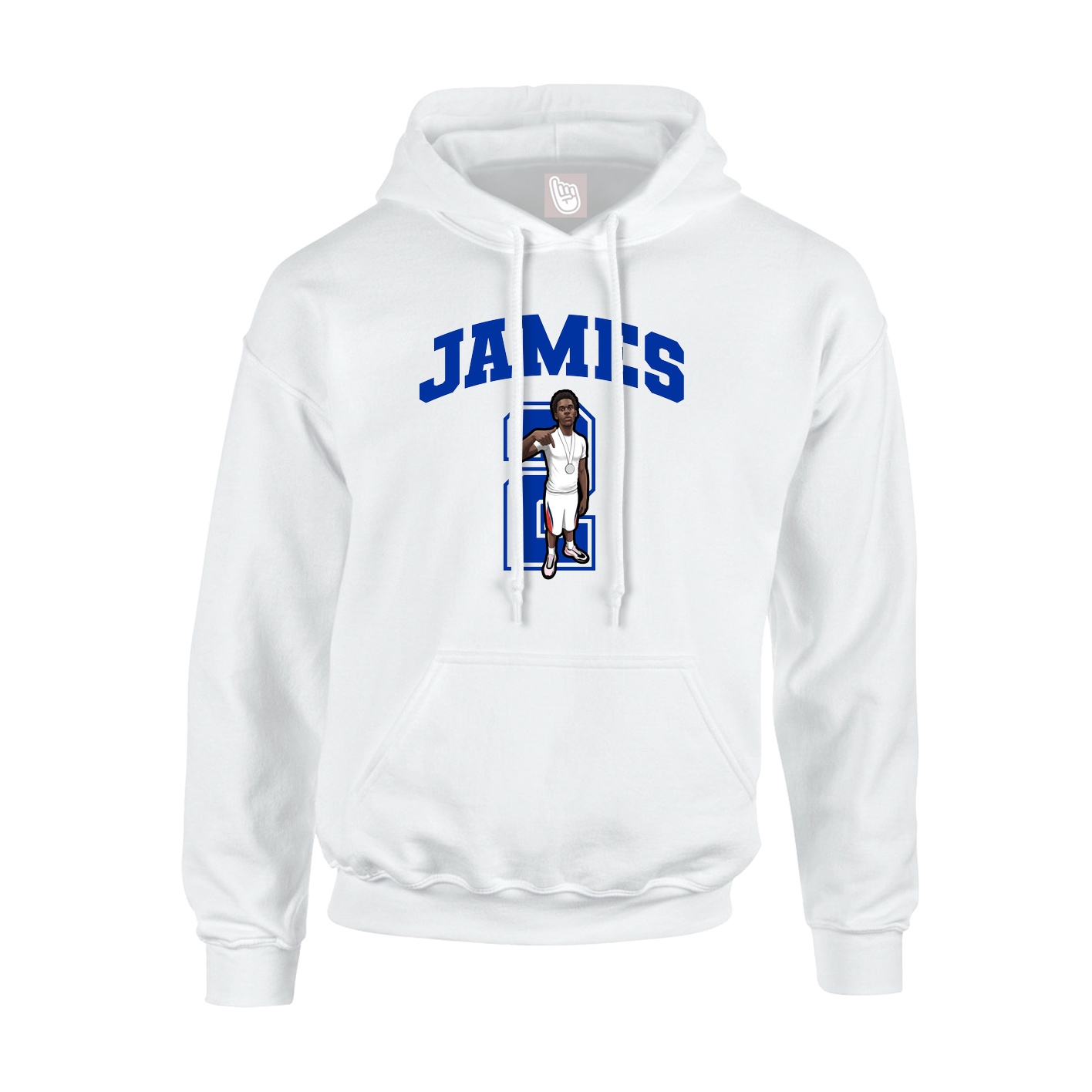 Youth Hoodie — Number in White