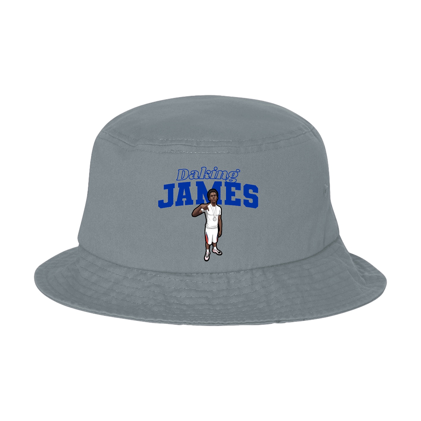 Bucket Cap — Name Arch in Grey
