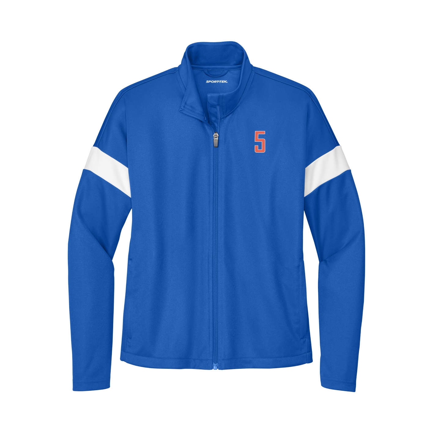 Womens Team Travel Full-Zip Jacket — Front Shirsy in Royal/White