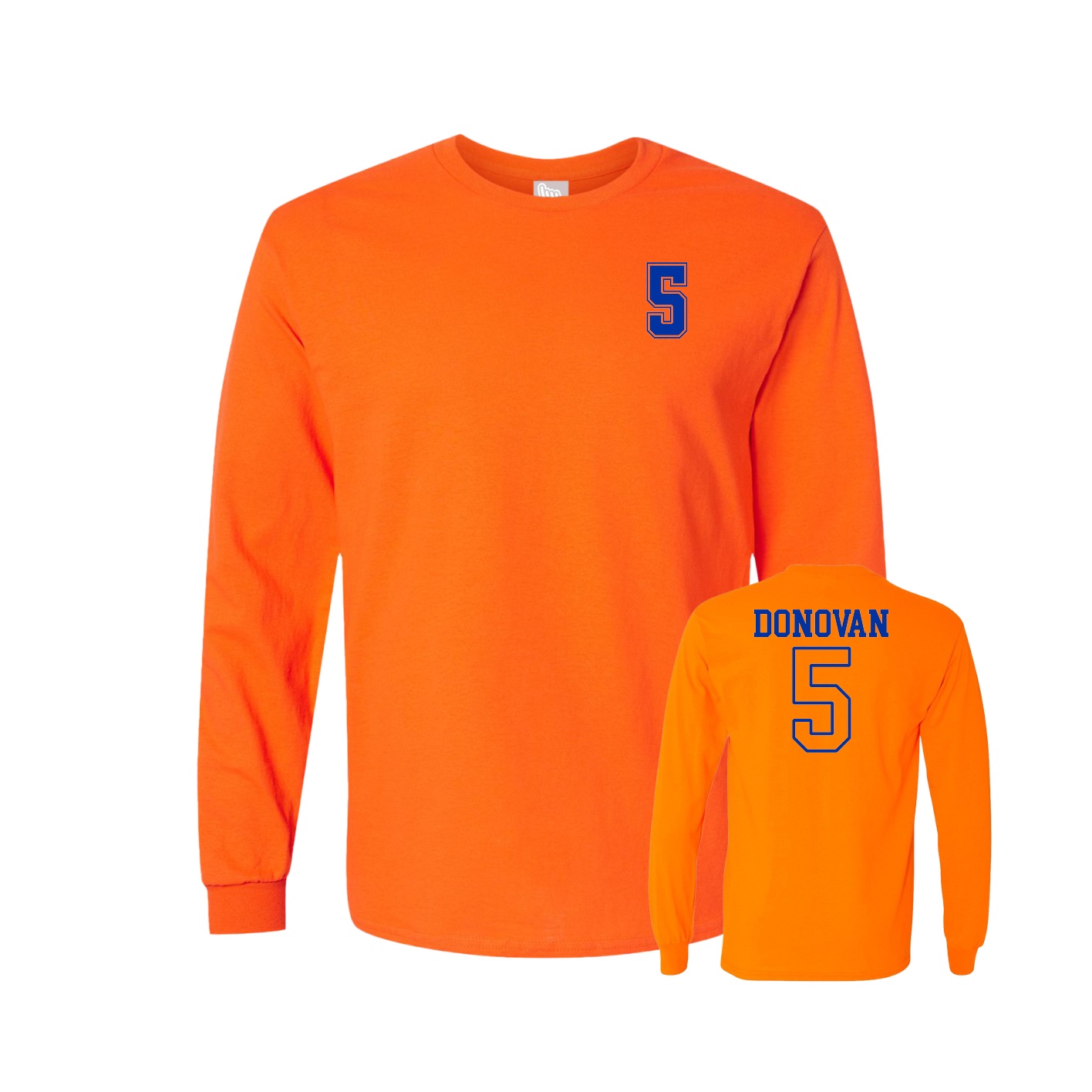 Long Sleeve Tee — Chest Back in Orange