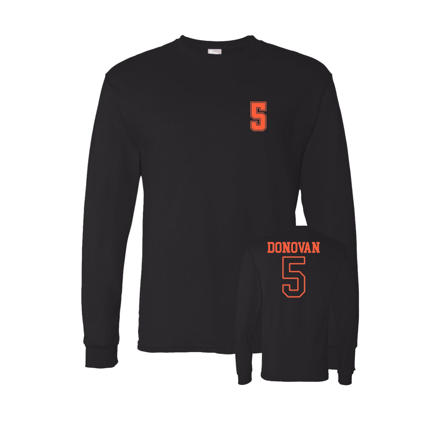 Long Sleeve Tee — Chest Back in Black