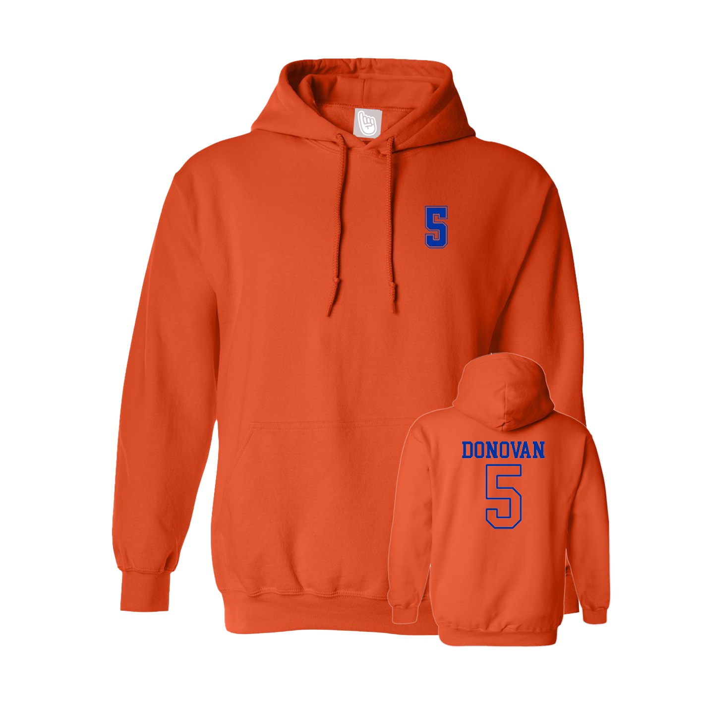 Youth Hoodie — Chest Back in Orange